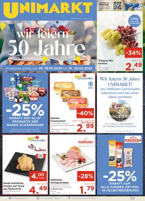 Unimarkt Katalog | Unimarkt flugblatt | 2025-03-19T00:00:00.000Z - 2025-03-25T00:00:00.000Z