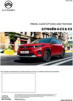 Citroen Katalog in Graz | E C3 und C3 Produktblatt 2026 04 | 2026-04-01T00:00:00.000Z - 2026-04-30T00:00:00.000Z