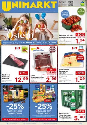 Unimarkt Katalog | Unimarkt flugblatt | 2025-04-09T00:00:00.000Z - 2025-04-22T00:00:00.000Z