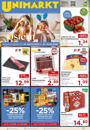 Unimarkt Katalog in Krems an der Donau | Attraktive Sonderangebote für alle | 2025-04-09T00:00:00.000Z - 2025-04-22T00:00:00.000Z