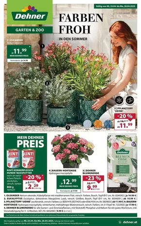 Dehner Katalog in Linz | Top-Deals und Rabatte | 2025-04-23T00:00:00.000Z - 2025-04-28T00:00:00.000Z