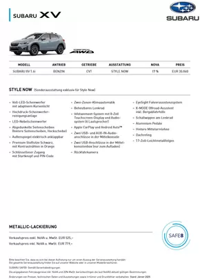 Subaru flugblatt
