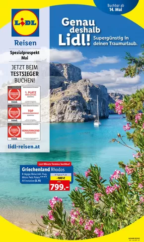 Lidl Reisen Katalog | Buchbar ab 14.5. | 2025-05-14T00:00:00.000Z - 2025-06-15T00:00:00.000Z