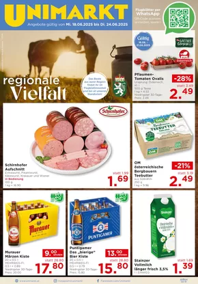 Unimarkt Katalog in Arnfels | Unimarkt flugblatt | 2025-06-18T00:00:00.000Z - 2025-06-24T00:00:00.000Z