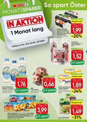 Spar Katalog in Wimpassing an der Leitha | Tolles Angebot für Schnäppchenjäger | 2025-06-26T00:00:00.000Z - 2025-07-23T00:00:00.000Z